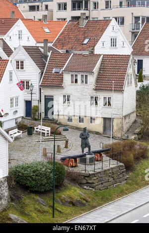18/19th Century Old Town di Stavanger, Norvegia. Foto Stock