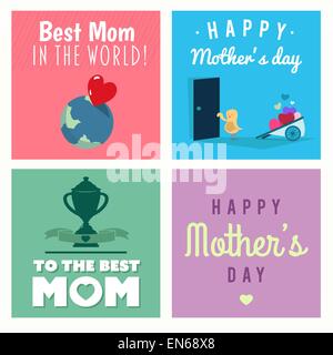 La festa della mamma i vettori Illustrazione Vettoriale