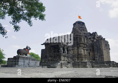 Signore Shiva Mandir, Zodge Village, vicino Malegaon, Maharashtra, India Foto Stock