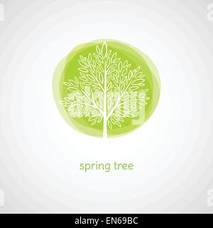 Albero dell'amore. Logo illustrazione vettoriale. EPS 10 Illustrazione Vettoriale