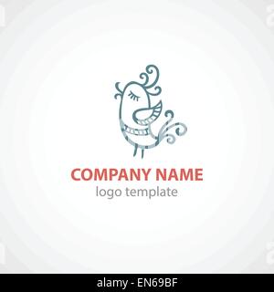 Logo template vettoriale con bird. EPS 10 Illustrazione Vettoriale