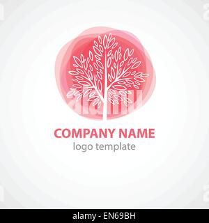 Logo template vettoriale con struttura ad albero. EPS 10 Illustrazione Vettoriale