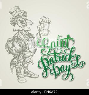 Leprechaun. San Patrizio giorno illustrazione vettoriale EPS10 Illustrazione Vettoriale