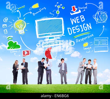 Contenuto digitale creatività Layout grafico Webdesign Pagina Web Concept Foto Stock