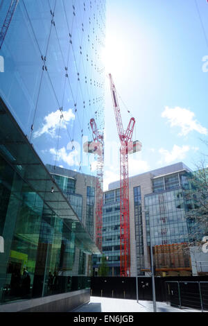 Manchester, Regno Unito: lavori di costruzione in corso nel quartiere degli affari della città Foto Stock