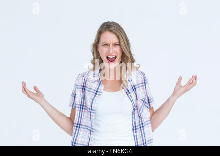 Tanga arrabbiato grida Foto Stock