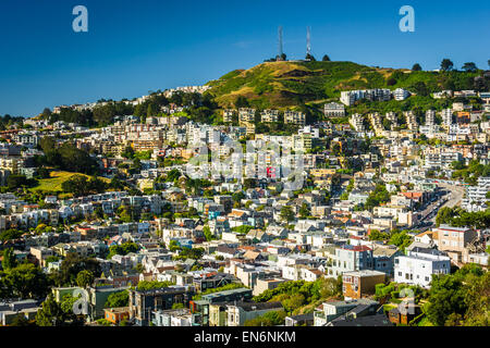 Vista da altezze Corona Park, a San Francisco, California. Foto Stock