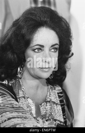 Elizabeth Taylor in Gerusalemme, Israele, 30 agosto 1975. Foto Stock