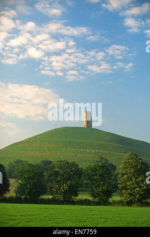 Glastonbury Tor, Somerset REGNO UNITO Foto Stock