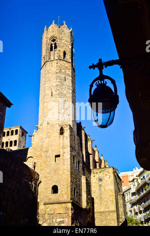 La Cattedrale di Santa Croce e di Santa Eulalia. Barcellona, in Catalogna, Spagna. Foto Stock