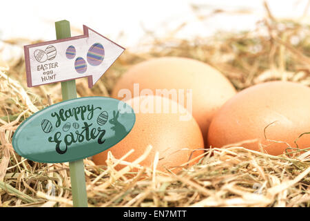 Immagine composita di uovo di pasqua segno di suoneria Foto Stock