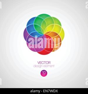 Abstract 3d cerchio elemento di design. Illustrazione Vettoriale Illustrazione Vettoriale