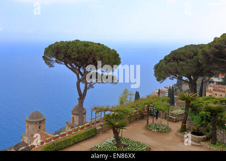 Villa Giardini Rufolo, Ravello, Amalfi, Italia. Foto Stock