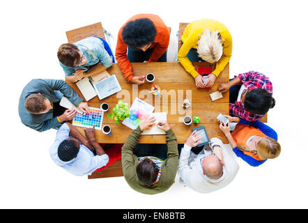 Etnicità Design Team Brainstorming discussione il concetto del lavoro di squadra Foto Stock