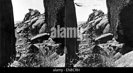 Studio di roccia, testa di Crow Creek, a ovest di Cheyenne Laramie Foto Stock