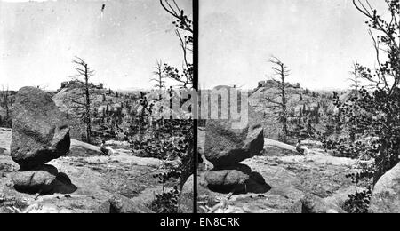 Studio di roccia, testa di Crow Creek, a ovest di Cheyenne Laramie Foto Stock