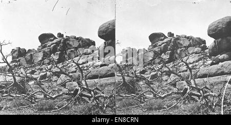 Studio di roccia, testa di Crow Creek, a ovest di Cheyenne Laramie Foto Stock