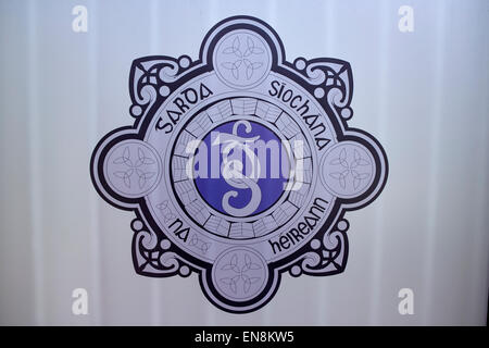 Garda siochana na heireann logo polizia irlandese Sligo, Repubblica di Irlanda Foto Stock