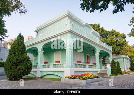 Stile portoghese casa colorati in old taipa macau cina Foto Stock