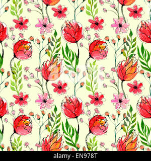 Seamless motivo floreale Foto Stock