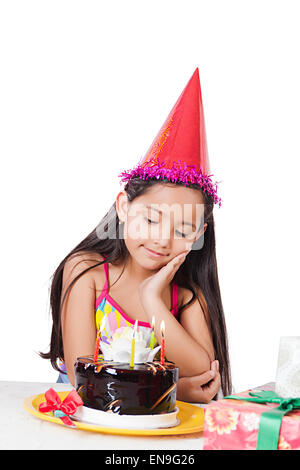 1 bambini indiani ragazze compleanno Foto Stock