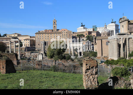 L'Italia. Roma. Il Foro Romano. Panoramica. Foto Stock