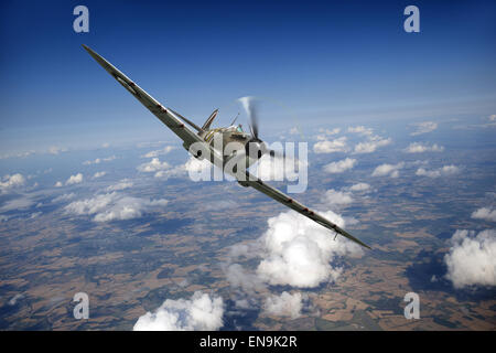 Un classico RAF Supermarine Spitfire Mk I fighter nella battaglia di marcature di Gran Bretagna a partire dal mese di agosto 1940. Foto Stock