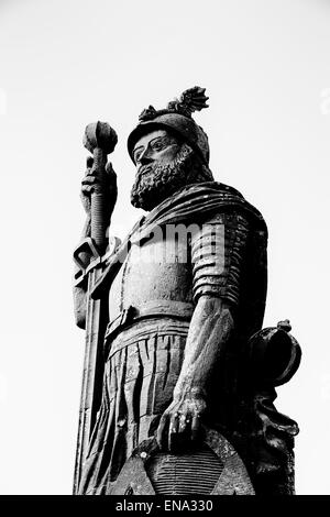 William Wallace statua nella motivazione della casa Bemersyde, Dryburgh, Scottish Borders, Scozia Foto Stock