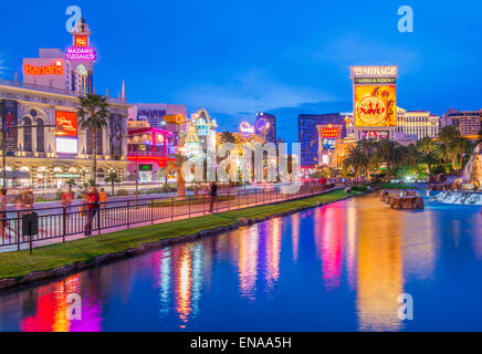Vista sulla Strip di Las Vegas Foto Stock