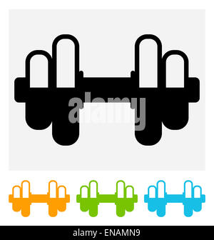 Icona di dumbbell Foto Stock