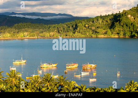 Vista sulla baia di Baracoa, provincia di Guantanamo, Cuba Foto Stock