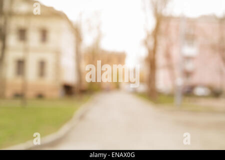 Bokeh sfondo in città foto diurna Foto Stock