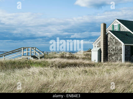 Waterfront beach cottage, Truro, Cape Cod, MA, Massachusetts, STATI UNITI D'AMERICA Foto Stock