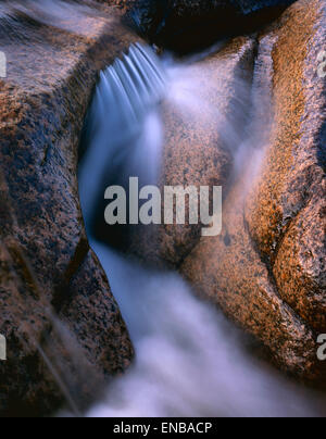 Cascata sul fiume Blackwater vicino a Strathpeffer in Inverness-shire, Scotland, Regno Unito Foto Stock