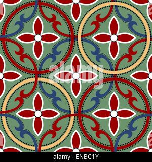 Cinese geometrica perfetta configurazione vettore. Per facile rendere seamless pattern appena trascinare tutti i gruppo nella barra di campioni e di utilizzarlo per il riempimento di tutti i contorni. Illustrazione Vettoriale