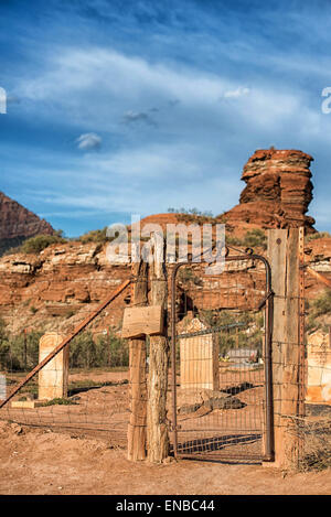 Città fantasma cimitero, Grafton, Utah Foto Stock