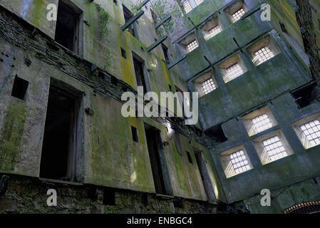 Bodmin carcere, Cornwall, Regno Unito. Costruito nel 1779 .Queste immagini sono della prigione navale sezione. Molto atmosferico, apparentemente haunted! Foto Stock