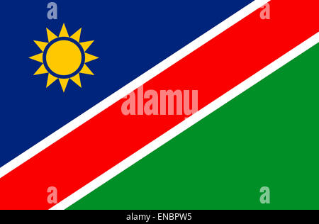 Bandiera nazionale della Repubblica di Namibia. Foto Stock
