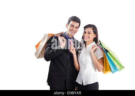 2 Indian business giovane Carta di Credito shopping Foto Stock