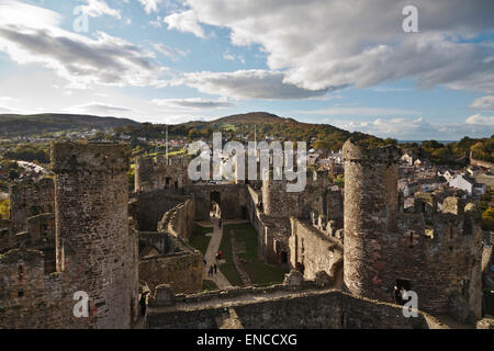 Conwy Castle, Galles Foto Stock