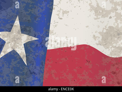 Bandiera degli Stati Uniti Stato del Texas con effetto grunge Foto Stock