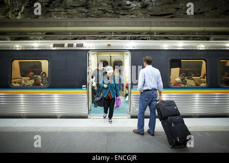 'Centro città Atlanta in Georga USA Peachtree Center station è un treno della metropolitana stazione sul rosso e linee d'oro della Metrop Foto Stock