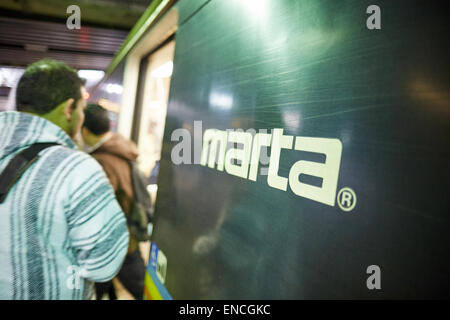 'Centro città Atlanta in Georga USA Peachtree Center station è un treno della metropolitana stazione sul rosso e linee d'oro della Metrop Foto Stock