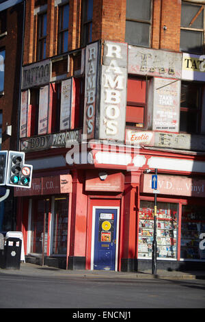 Rambo tattoo studio di Shudehill manchester il Northern Quarter Foto Stock