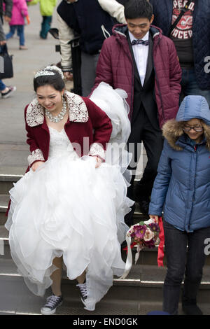 Sposa e lo Sposo voce per la metropolitana di Londra Foto Stock