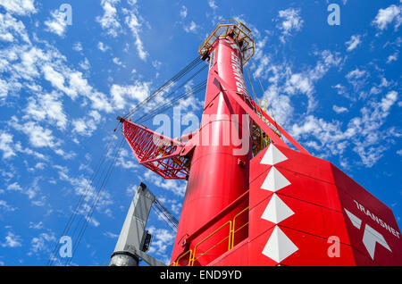 Gru nel porto di Città del Capo, Sud Africa Foto Stock