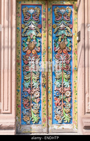 Porta sulla strada di San Miguel De Allende Messico Foto Stock