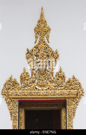 Dettagli architettonici, Wat Pho tempio buddista, Bangkok, Thailandia, Asia Foto Stock