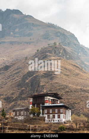 Tamchhog, Lhakhang tempio privato vicino a paro, Bhutan, Asia Foto Stock