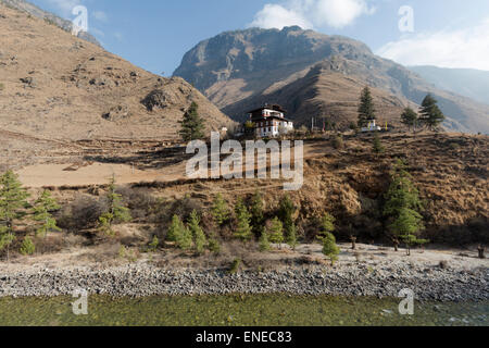 Tamchhog, Lhakhang tempio privato vicino a paro, Bhutan, Asia Foto Stock